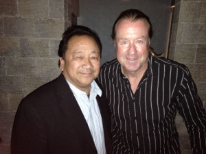 Manager Sonny Abelardo, with friend, Musical Director and keys for Bobby Caldwell, Mark McMillan.